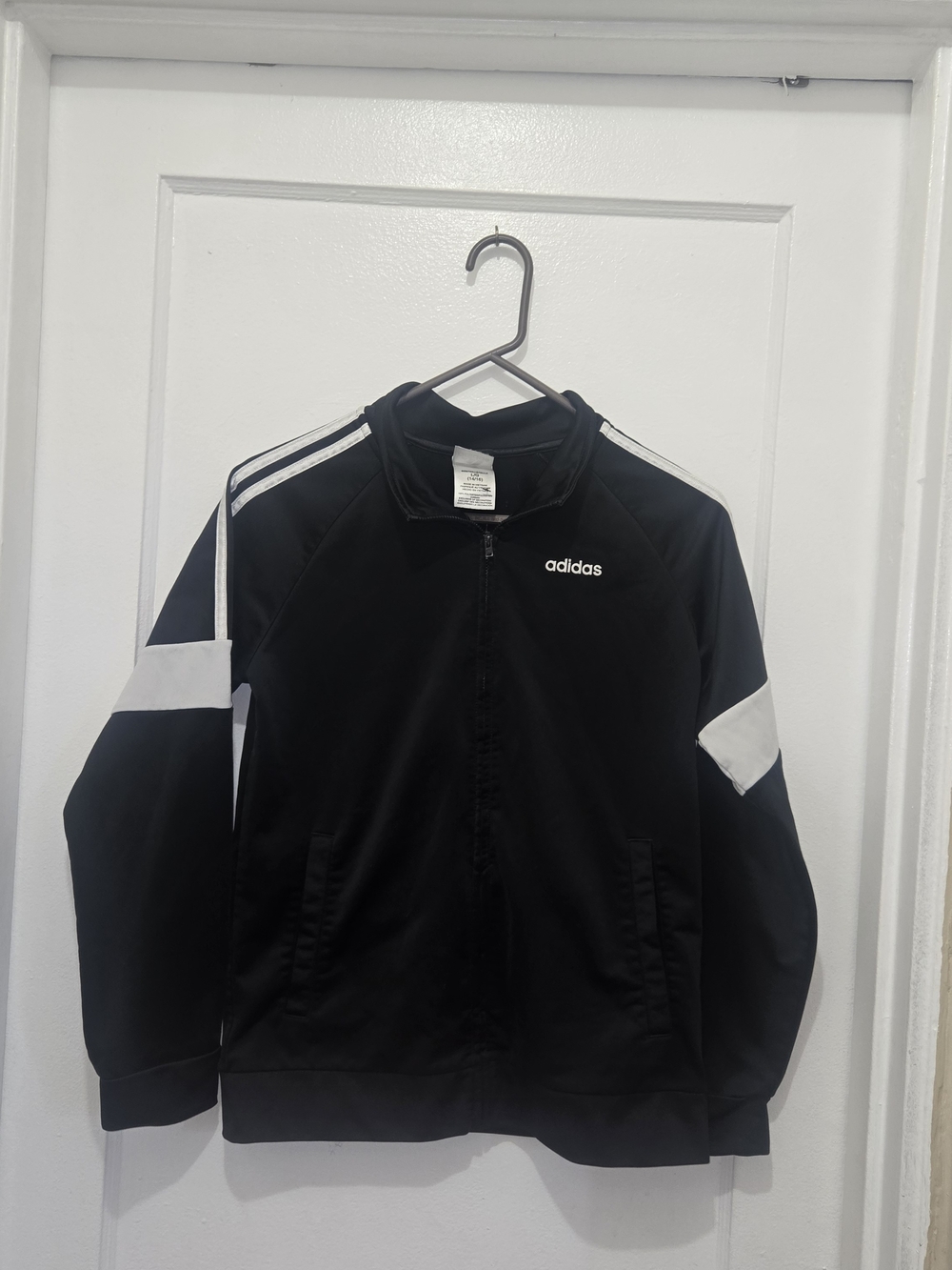 adidas Kids Black & White Track Jacket